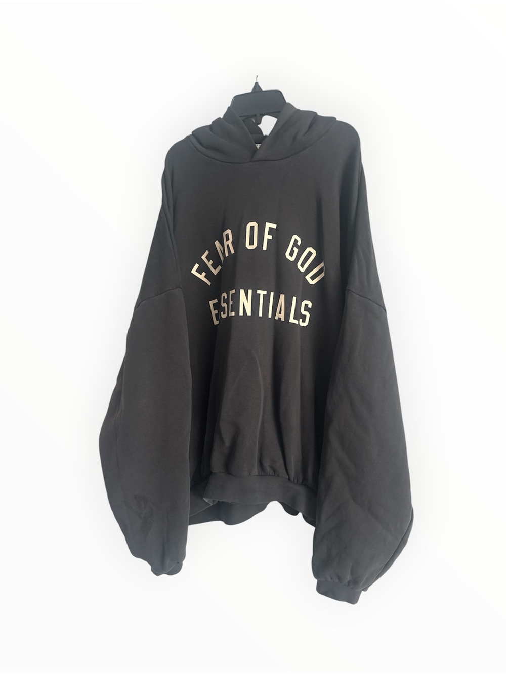 Authentic Essentials Fear of God Hoodie Black Heavy Sweatshirt Sz XL